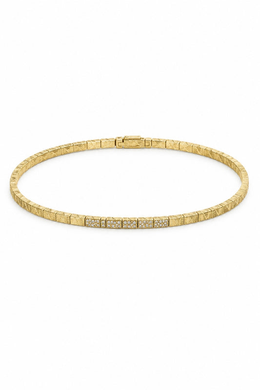 Sirena VIP Serisi – Diamond Line Elegance – Gold Kaplama Kadın Bileklik