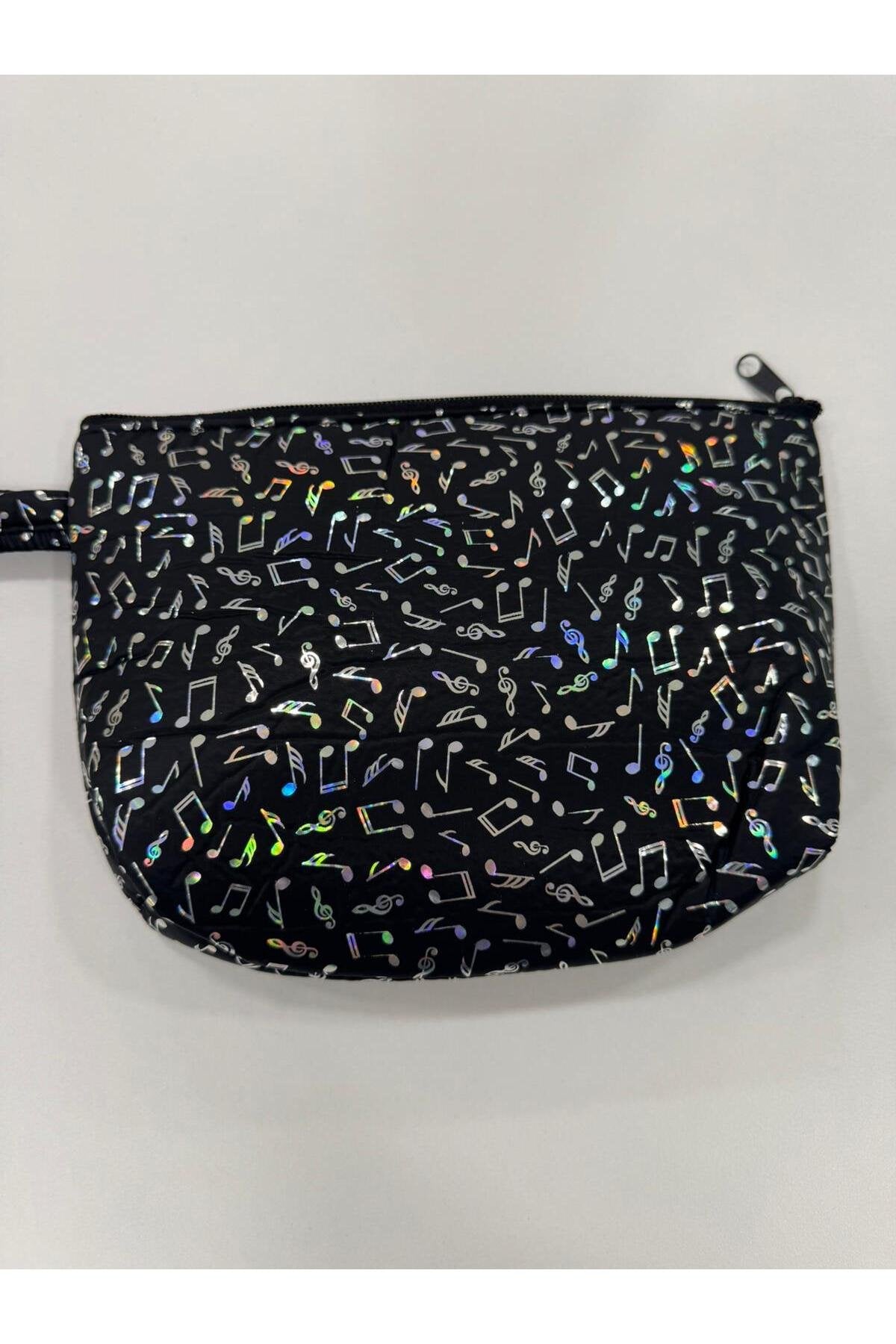 Hologramlı Müzik ve Nota Detaylı Makyaj Çantası