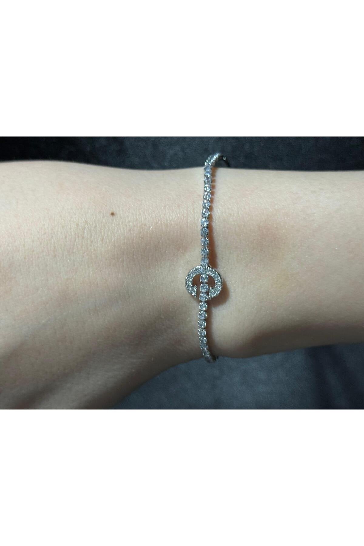 Gümüş Kaplama Su Yolu Harfli Bileklik