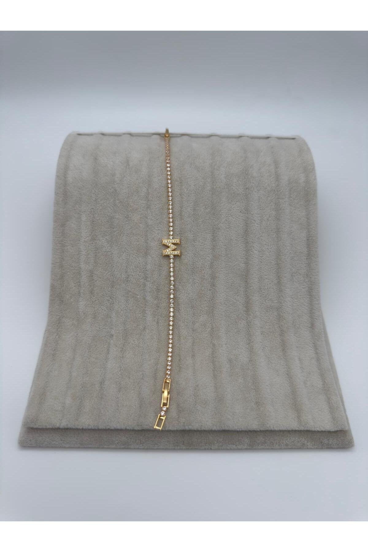 Gold Kaplama Su Yolu Harfli Bileklik