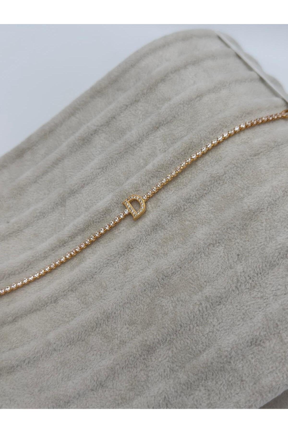 Gold Kaplama Su Yolu Harfli Bileklik