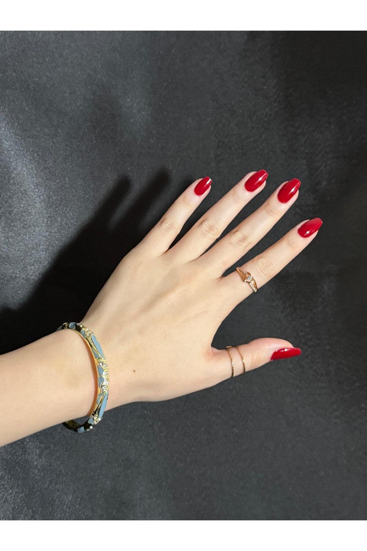 Mavi Taşlı ve Gold İşlemeli Mineli Bileklik