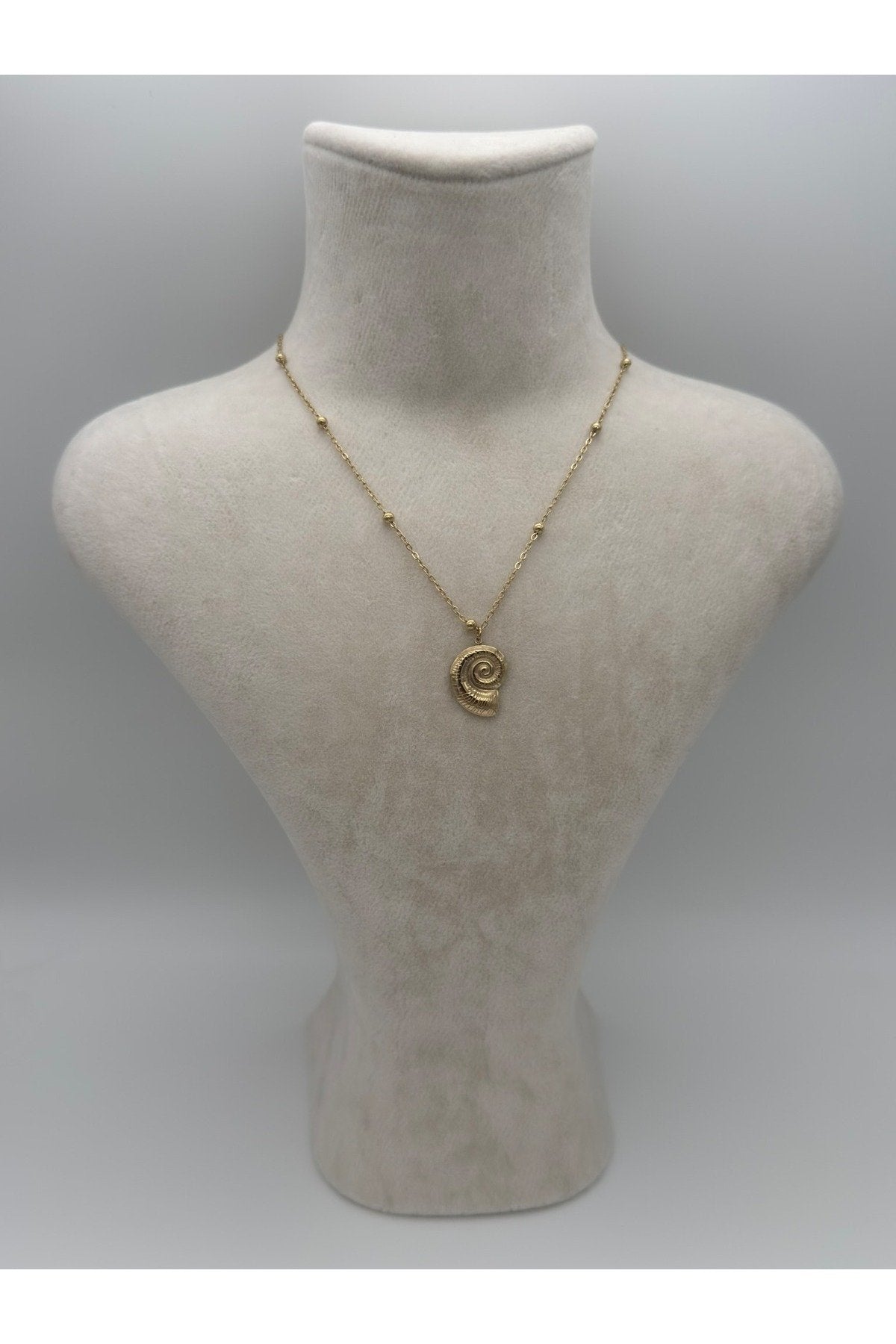 Deniz Kabuğu Gold Kaplama Kolye