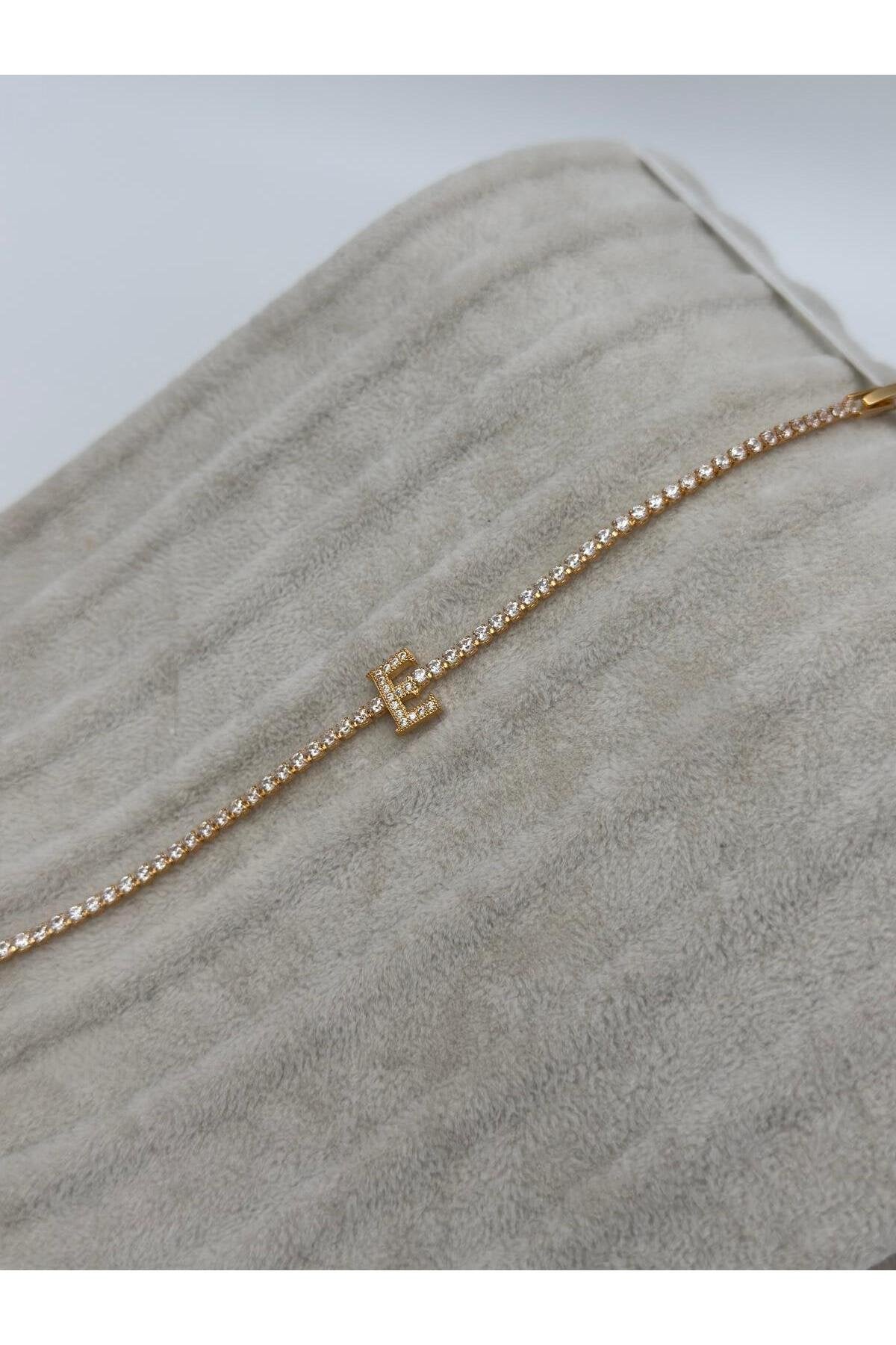 Gold Kaplama Su Yolu Harfli Bileklik