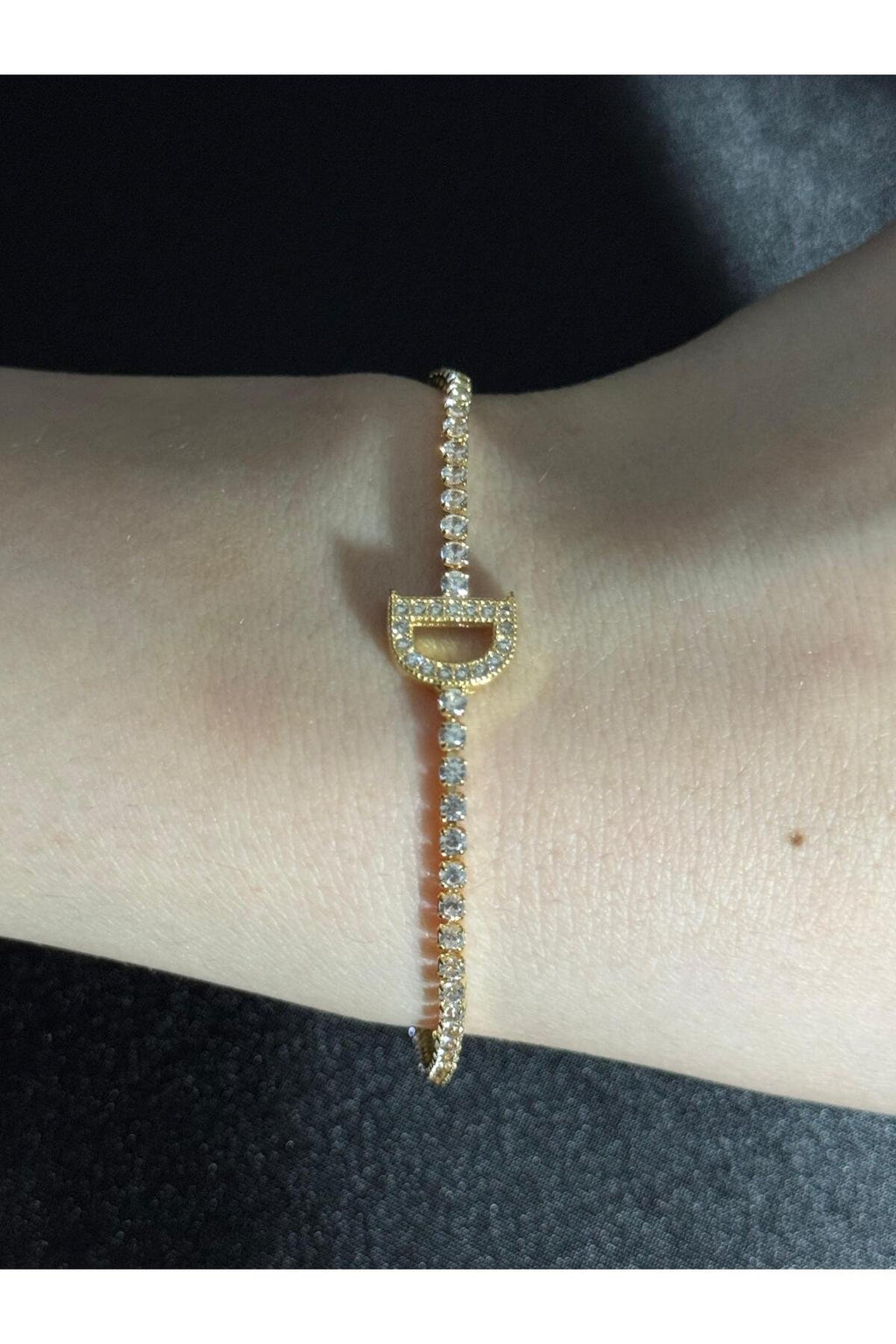 Gold Kaplama Su Yolu Harfli Bileklik