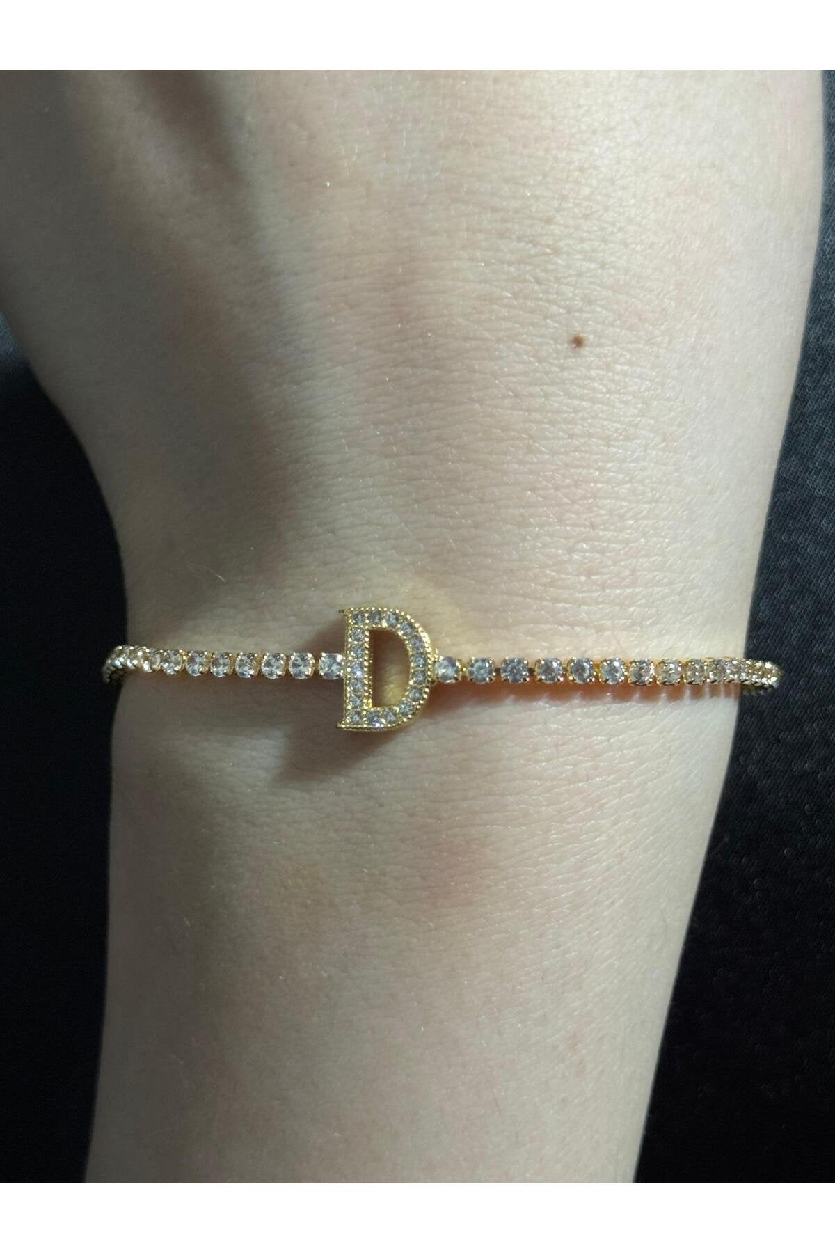 Gold Kaplama Su Yolu Harfli Bileklik