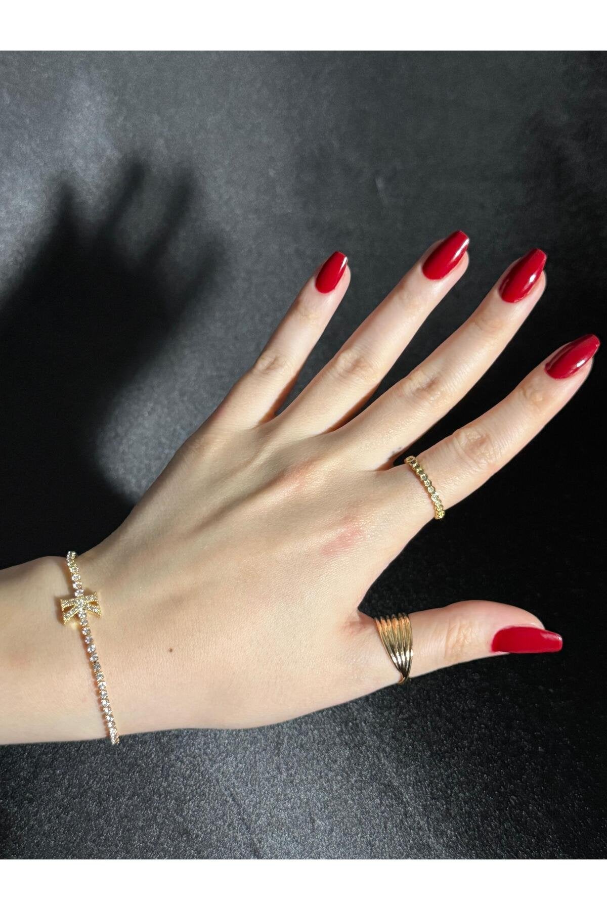 Gold Kaplama Su Yolu Harfli Bileklik