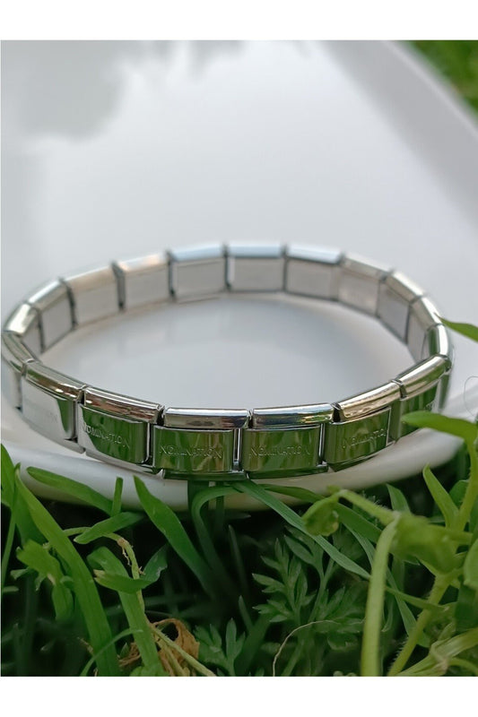 İtalyan Charm Paslanmaz Çelik Yazılı Ayarlanabilir Bileklik