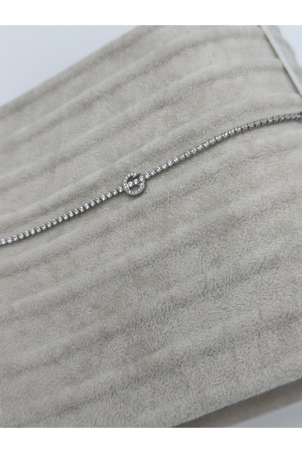 Gümüş Kaplama Su Yolu Harfli Bileklik