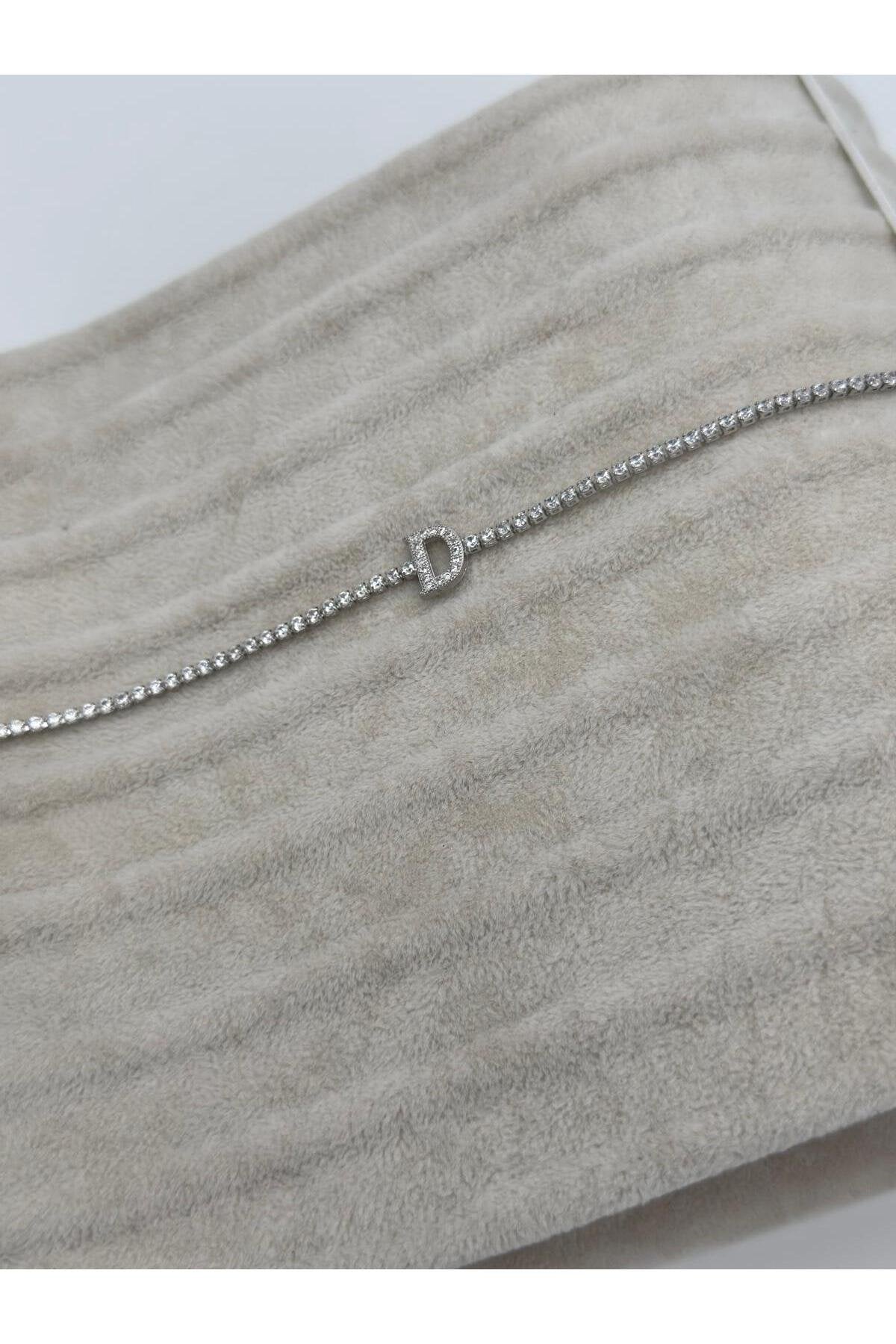 Gümüş Kaplama Su Yolu Harfli Bileklik