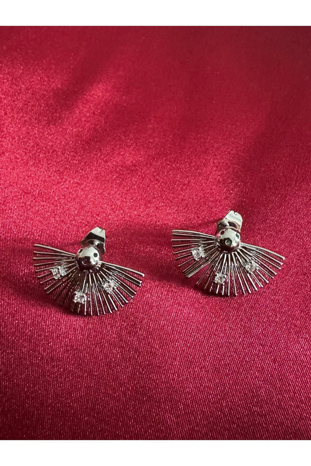 Sirena VIP Serisi-Solar Shine Gümüş Kaplama Zirkon Taşlı Paslanmaz Çelik Küpe