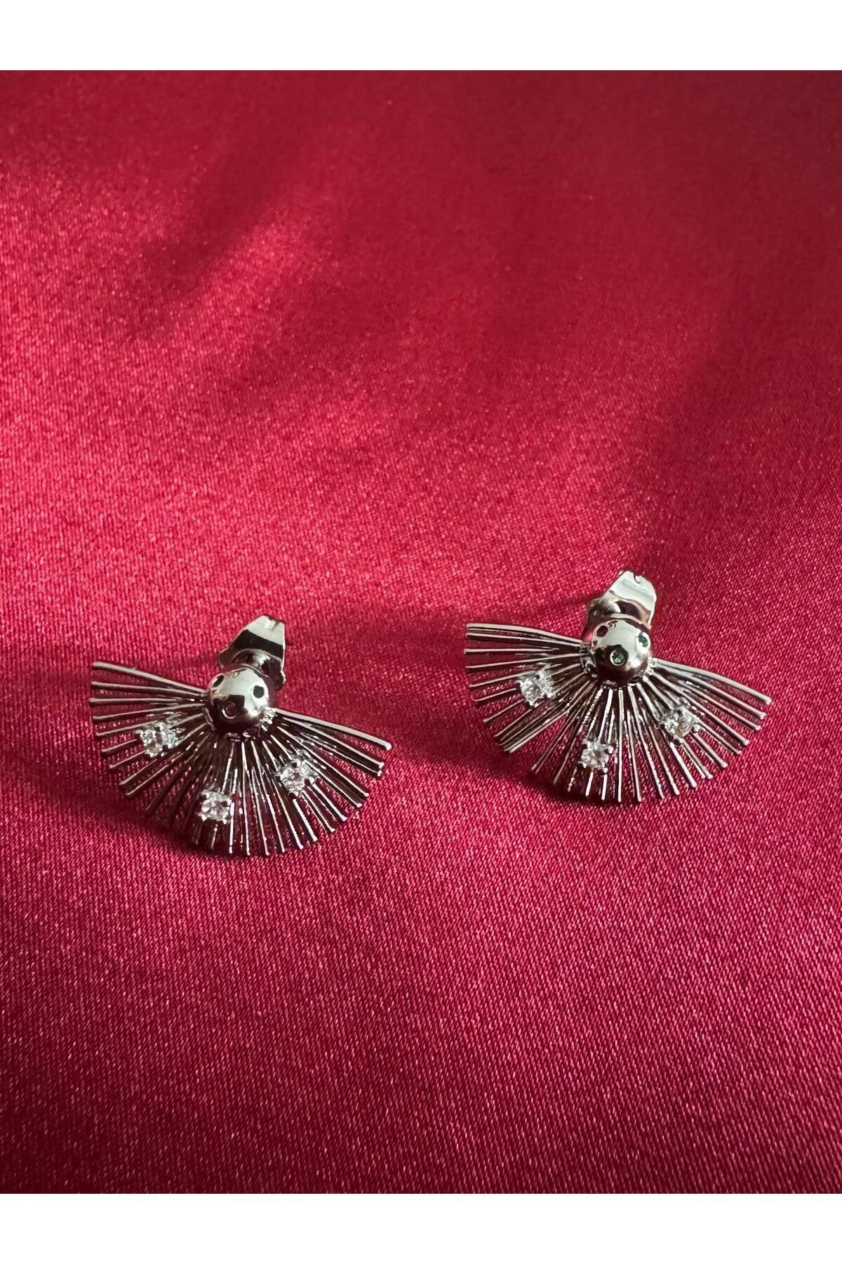 Sirena VIP Serisi-Solar Shine Gümüş Kaplama Zirkon Taşlı Paslanmaz Çelik Küpe