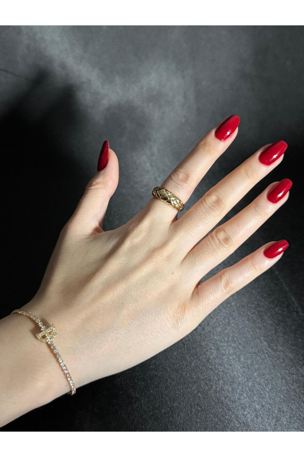 Gold Kaplama Su Yolu Harfli Bileklik