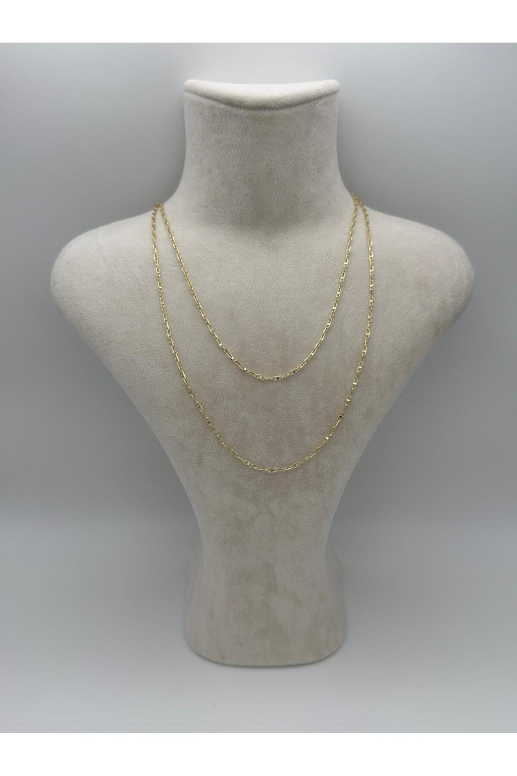 2 Katlı Gold Kaplama Çelik Kadın Zincir Kolye