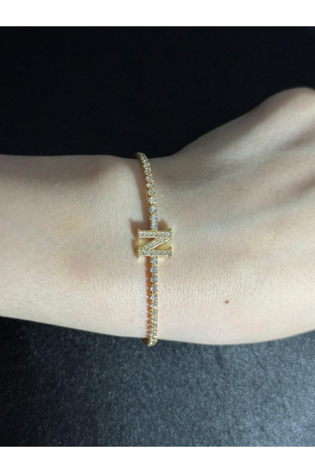 Gold Kaplama Su Yolu Harfli Bileklik