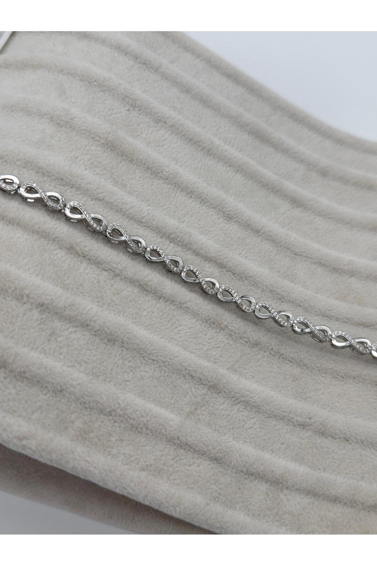 Sonsuzluk Bilekliği Gümüş Kaplama Paslanmaz Çelik