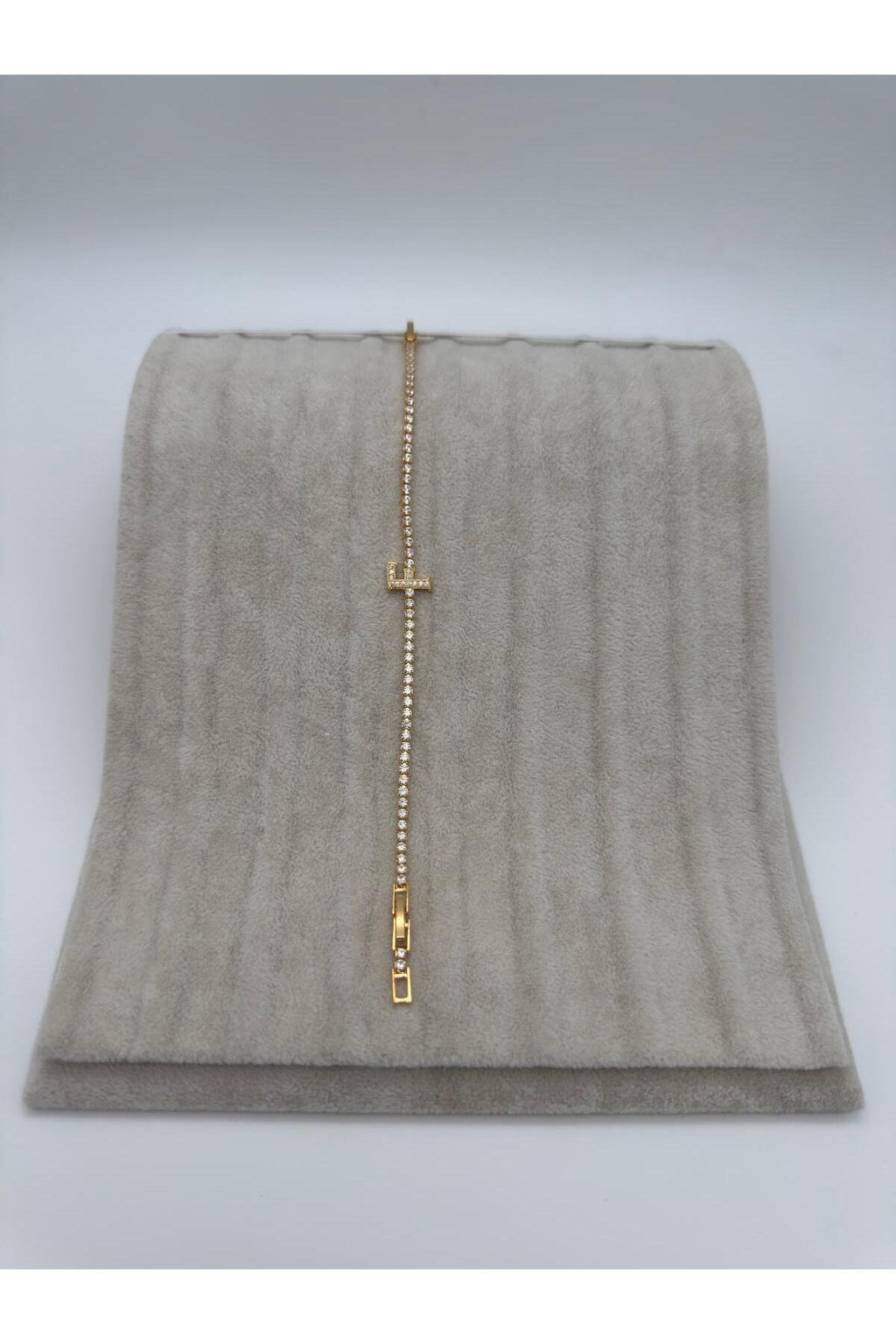 Gold Kaplama Su Yolu Harfli Bileklik