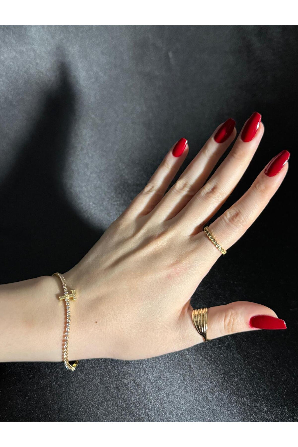 Gold Kaplama Su Yolu Harfli Bileklik