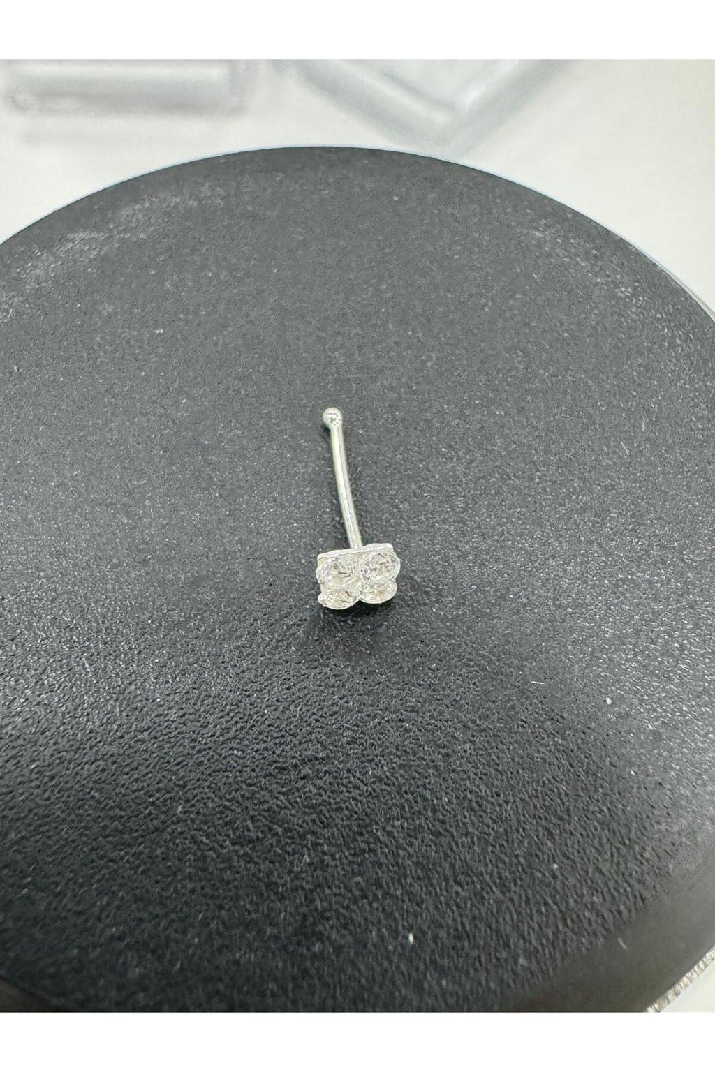 925 Ayar Gümüş Kare Zirkon Taşlı Hızma Piercing