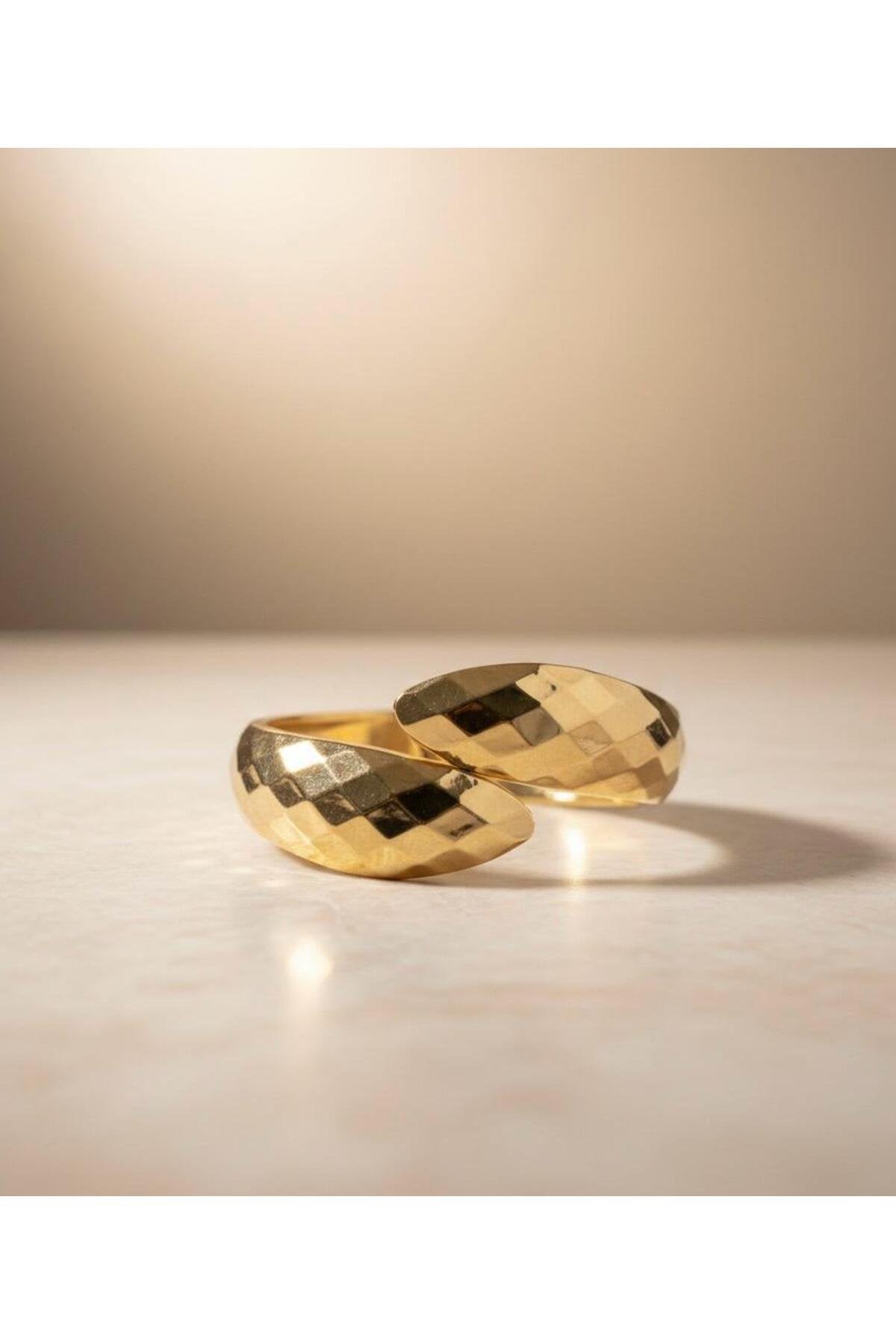 Baklava Desenli Damla Sert Bilezik-Kelepçe