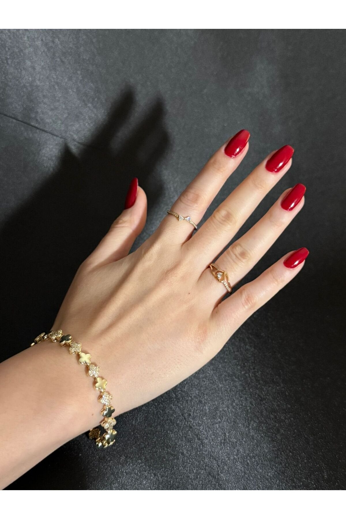 Sirena VIP Serisi - Zirkon Taşlı Gümüş Kaplama Yonca Model Paslanmaz Çelik Bileklik