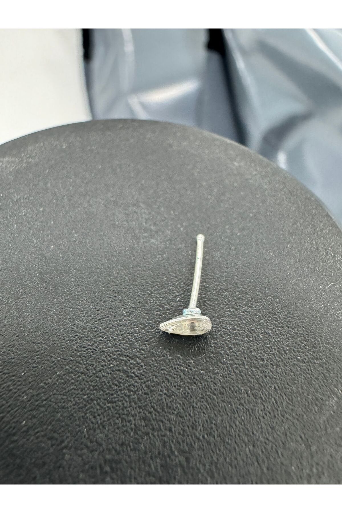 925 Ayar Gümüş Zirkon Taşlı Damla Model Piercing Hızma