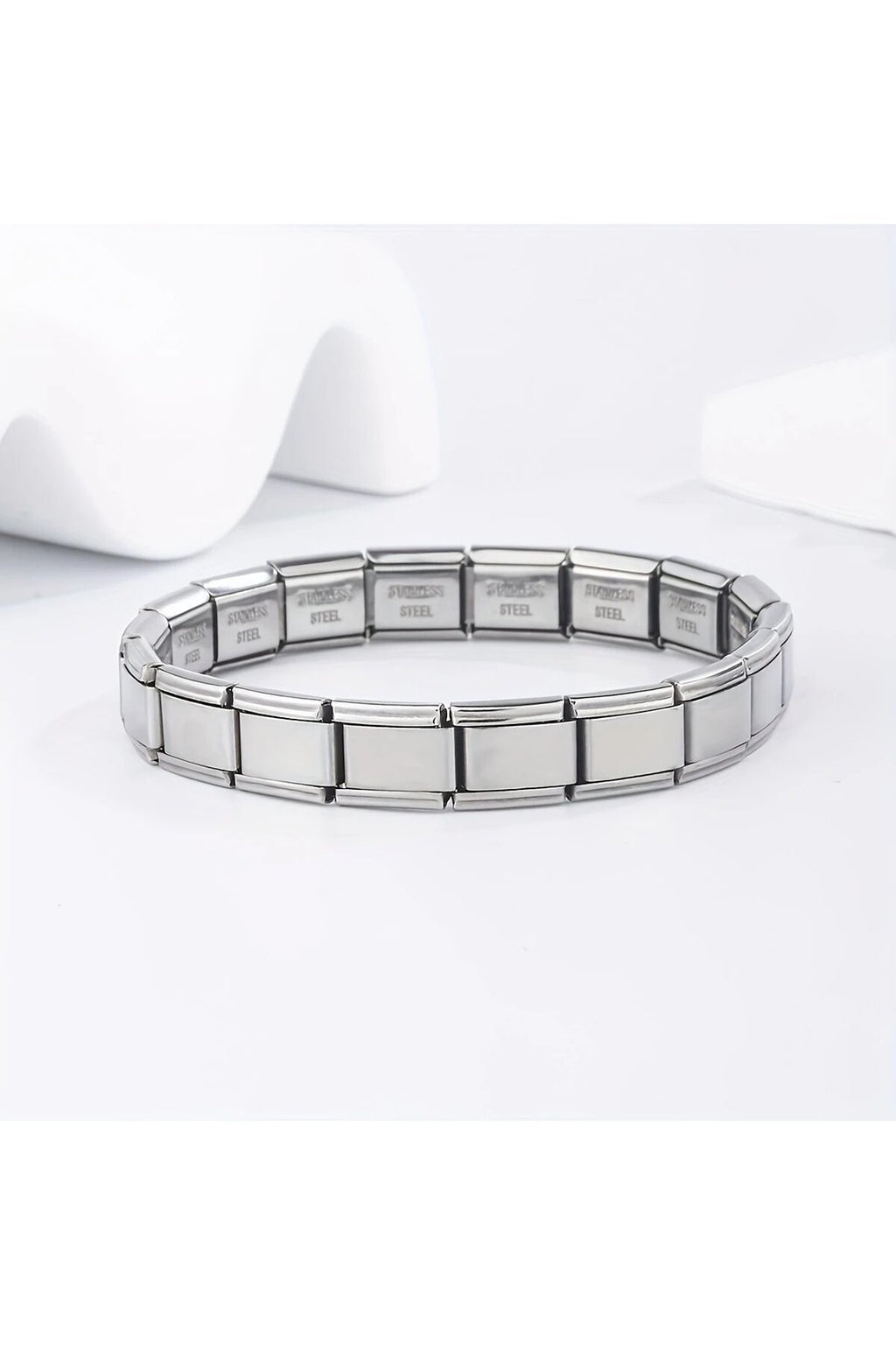 İtalyan Charm Paslanmaz Çelik Yazısız Ayarlanabilir Bileklik