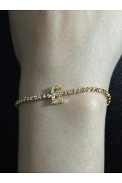 Gold Kaplama Su Yolu Harfli Bileklik