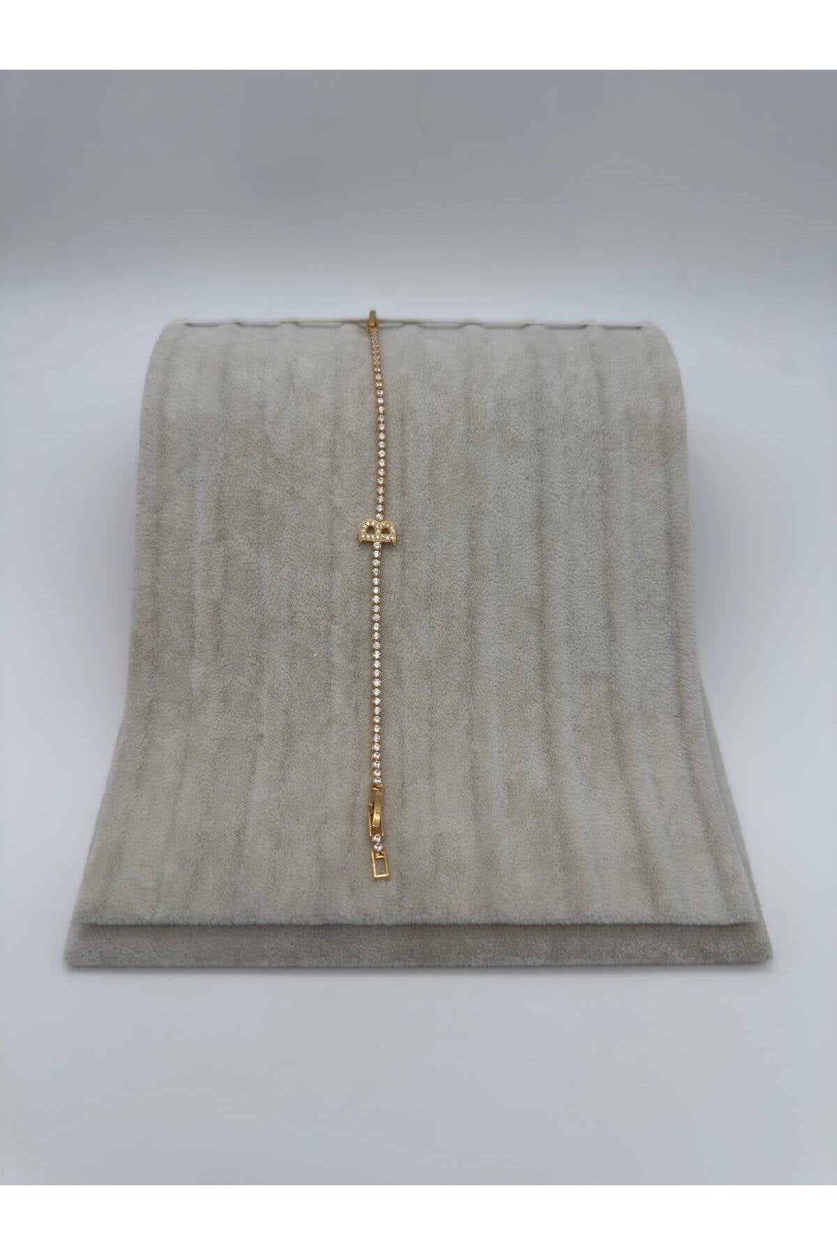 Gold Kaplama Su Yolu Harfli Bileklik