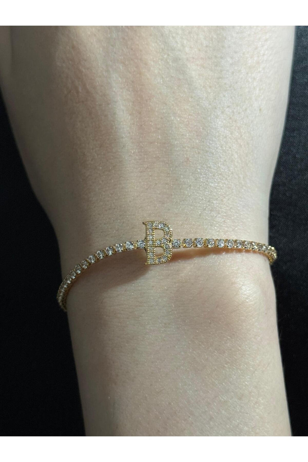 Gold Kaplama Su Yolu Harfli Bileklik