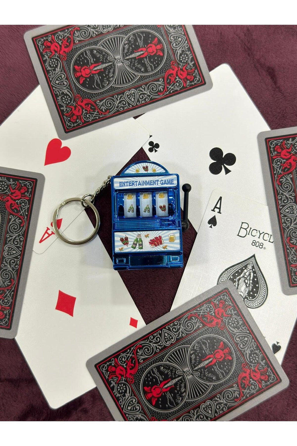 Dönen Mekanizmalı Slot Anahtarlık.