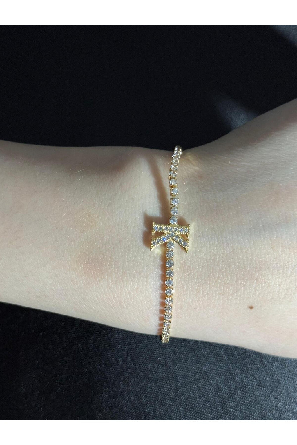 Gold Kaplama Su Yolu Harfli Bileklik