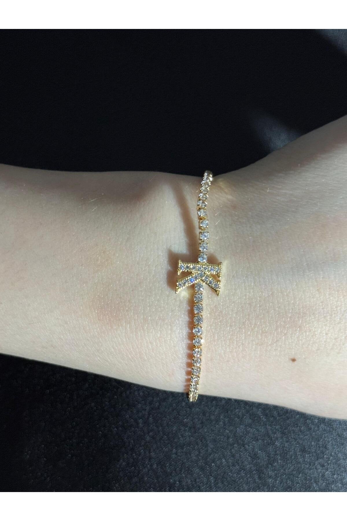 Gold Kaplama Su Yolu Harfli Bileklik