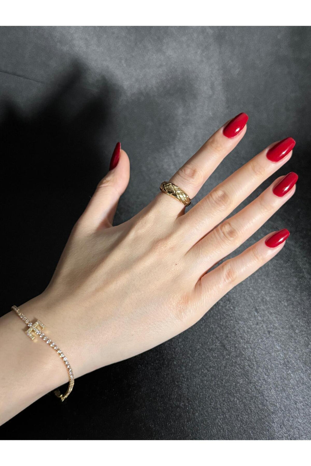 Gold Kaplama Su Yolu Harfli Bileklik