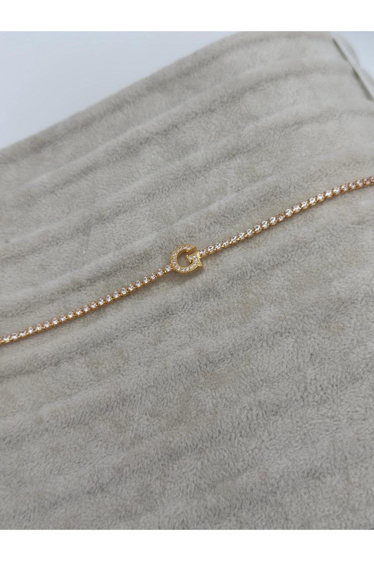 Gold Kaplama Su Yolu Harfli Bileklik