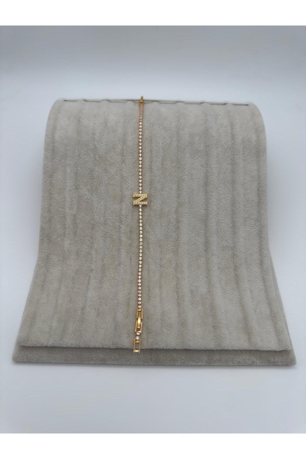 Gold Kaplama Su Yolu Harfli Bileklik