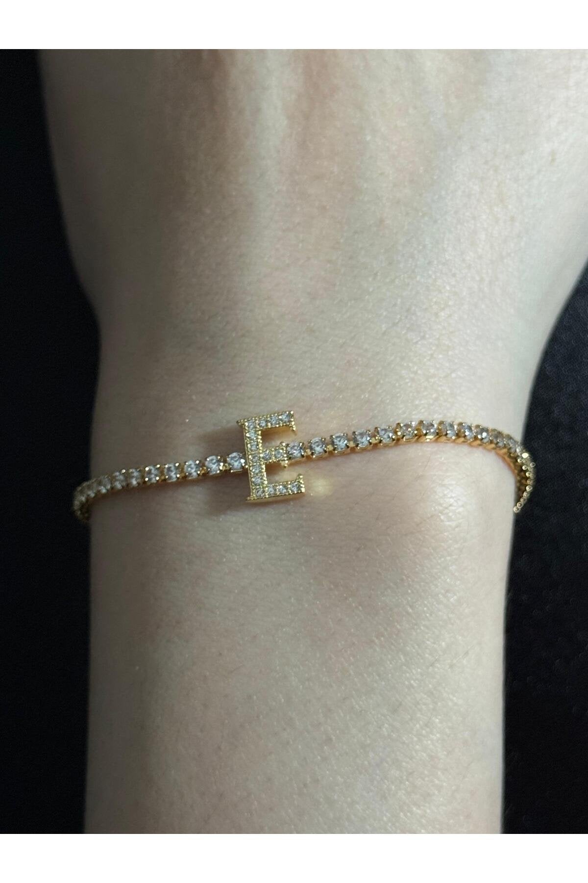 Gold Kaplama Su Yolu Harfli Bileklik