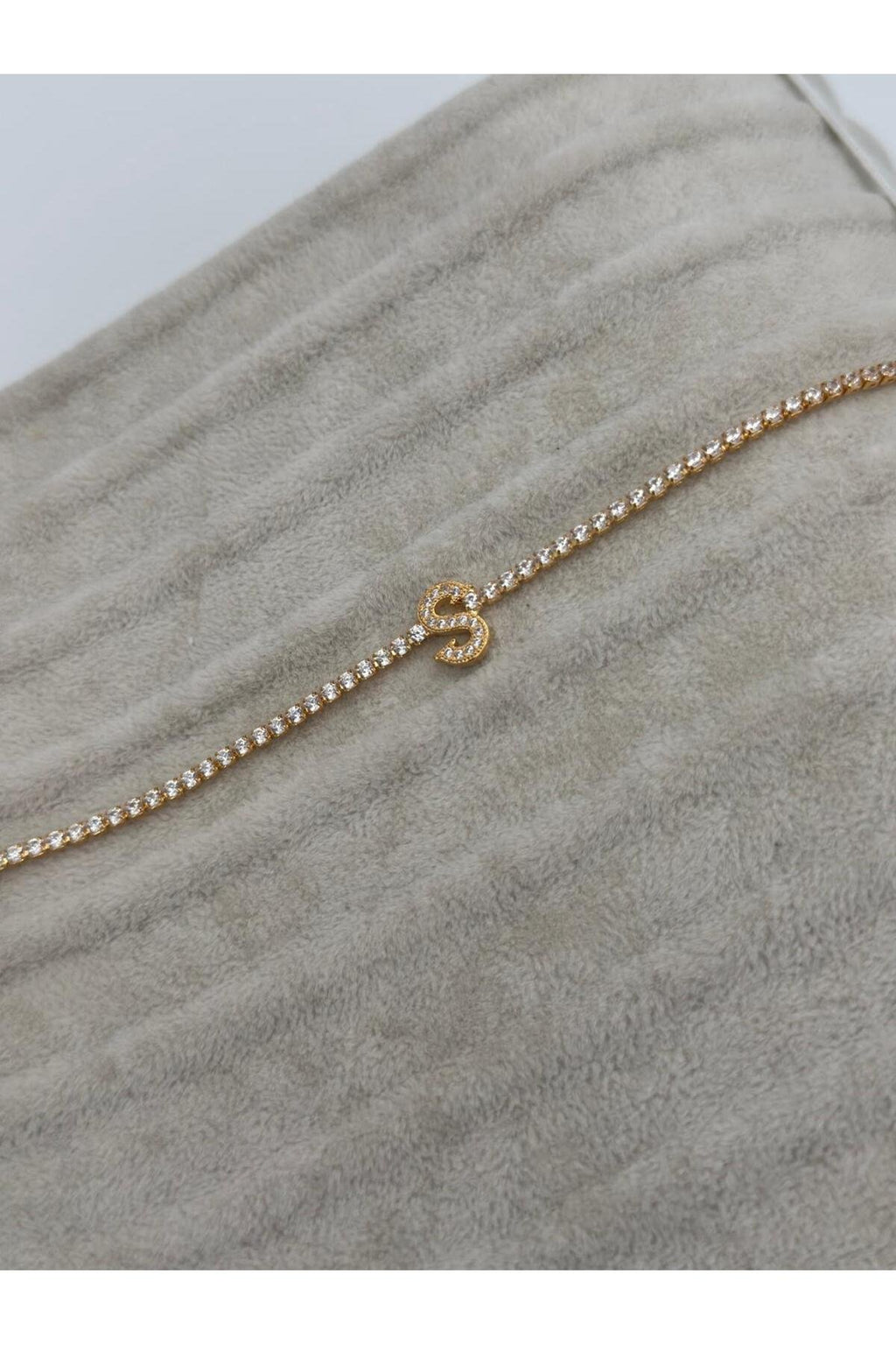 Gold Kaplama Su Yolu Harfli Bileklik