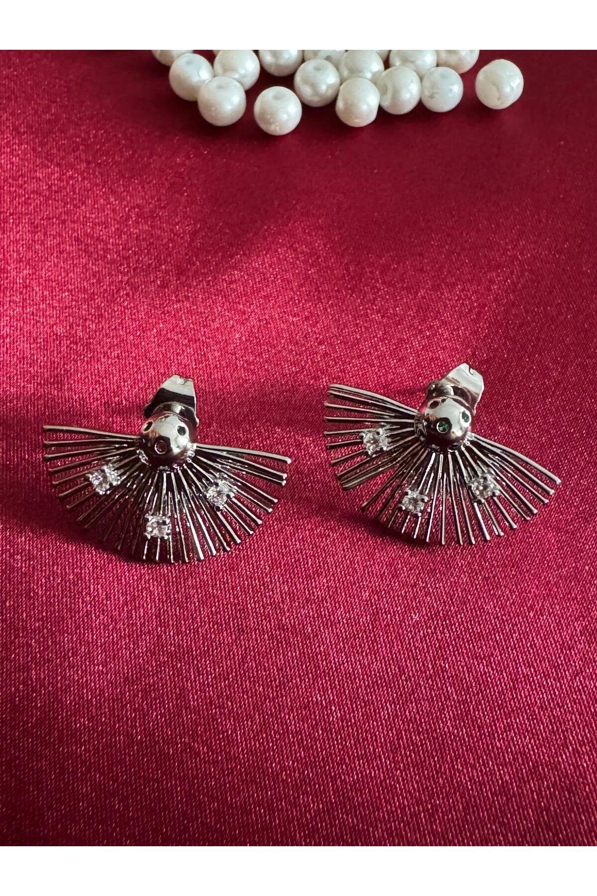 Sirena VIP Serisi-Solar Shine Gümüş Kaplama Zirkon Taşlı Paslanmaz Çelik Küpe