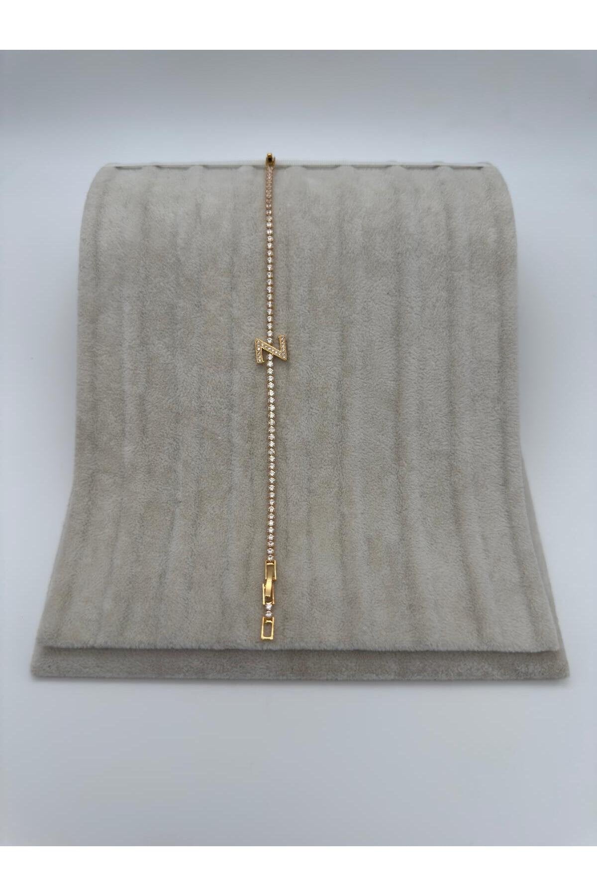 Gold Kaplama Su Yolu Harfli Bileklik