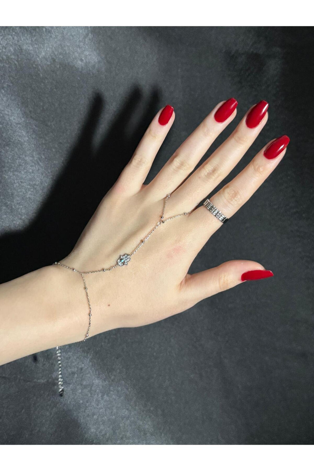 İstasyon Zincir Meryem Ana Hamsa Ayarlanabilir Şahmeran