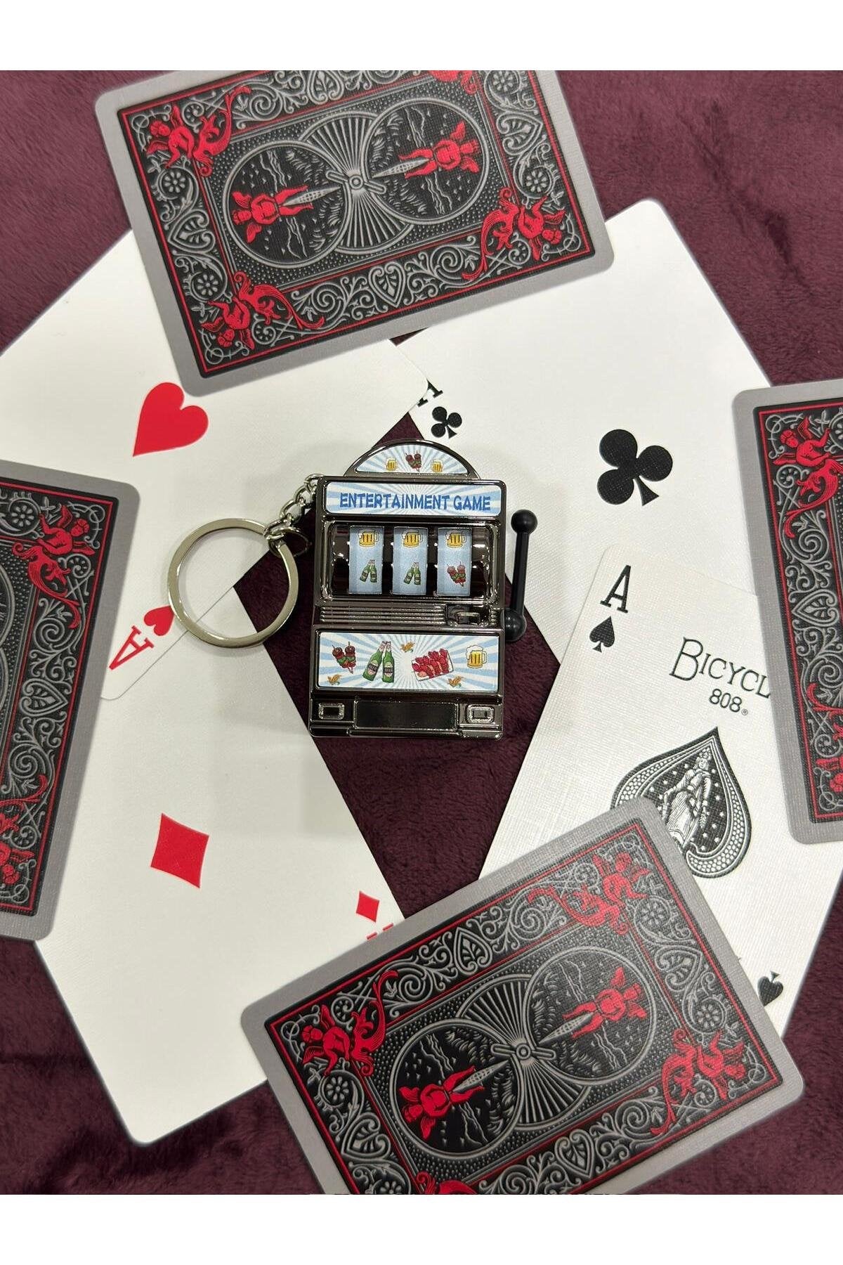 Dönen Mekanizmalı Slot Anahtarlık.