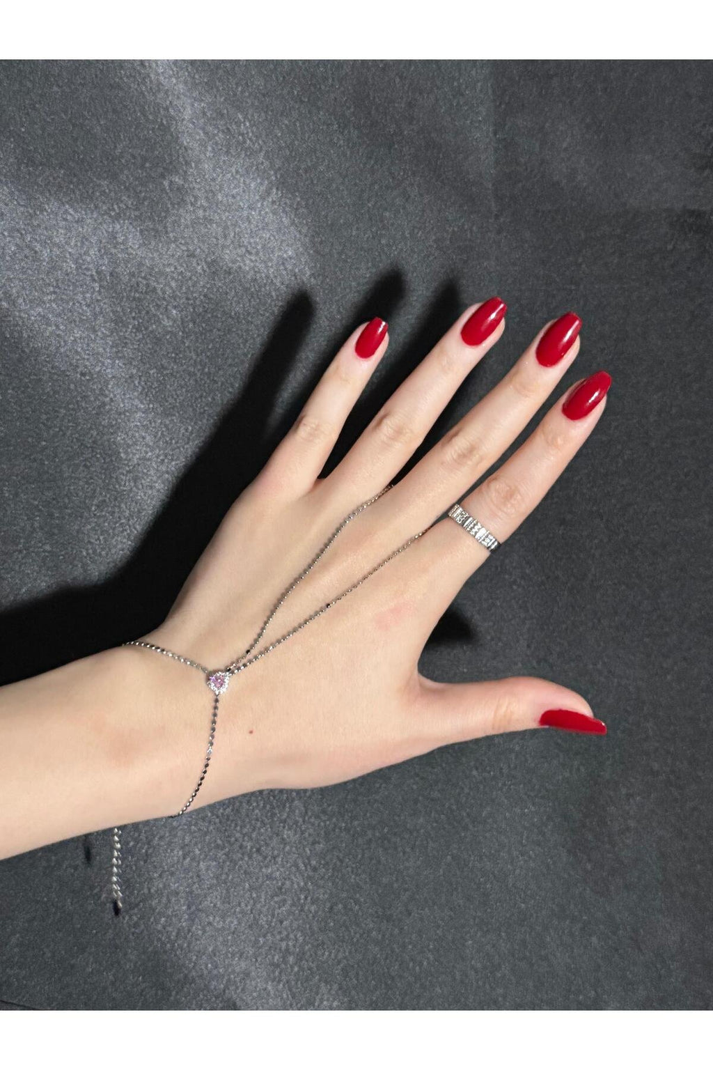 Pembe Taş Detaylı Zarif Ayarlanabilir Şahmeran