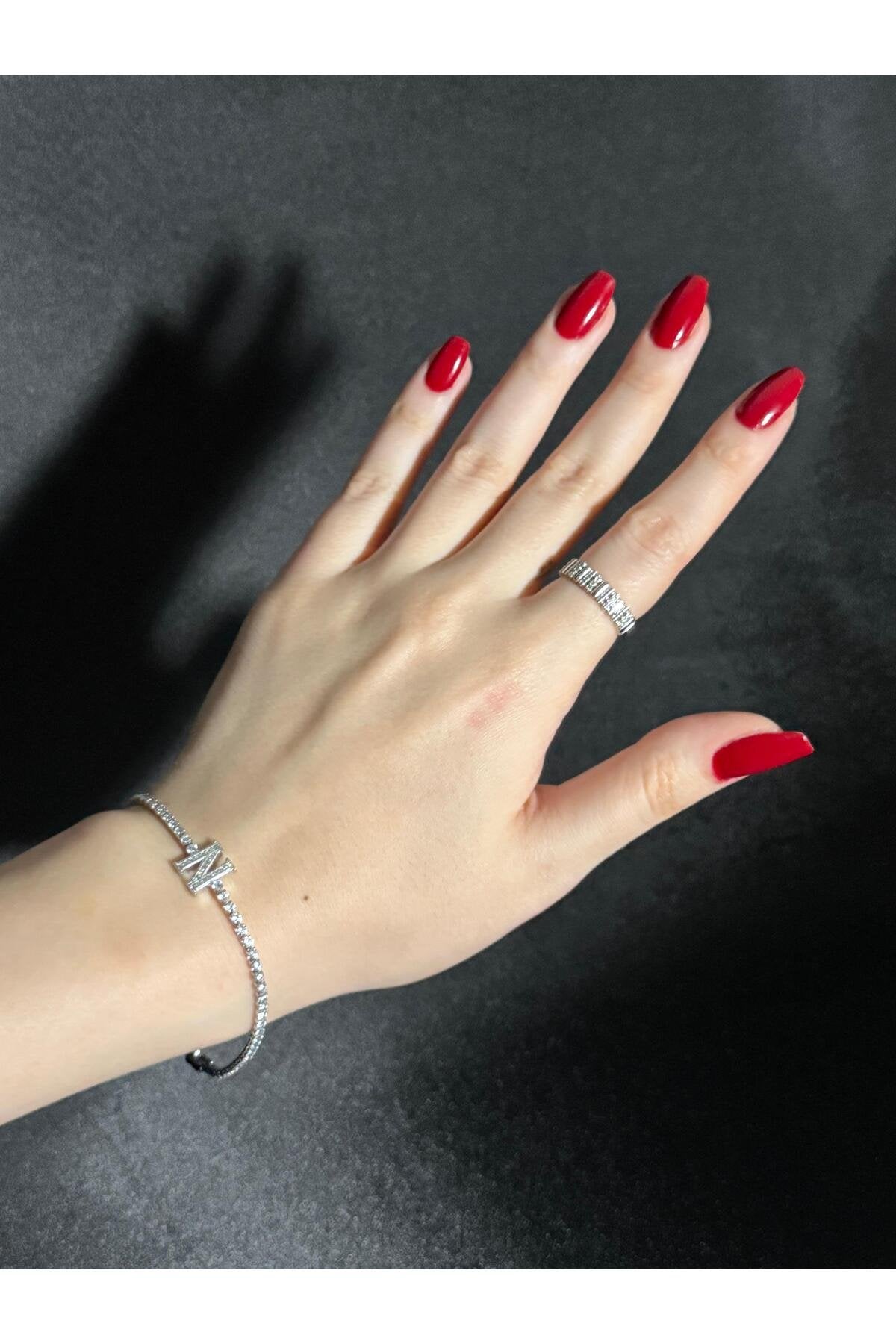 Gümüş Kaplama Su Yolu Harfli Bileklik