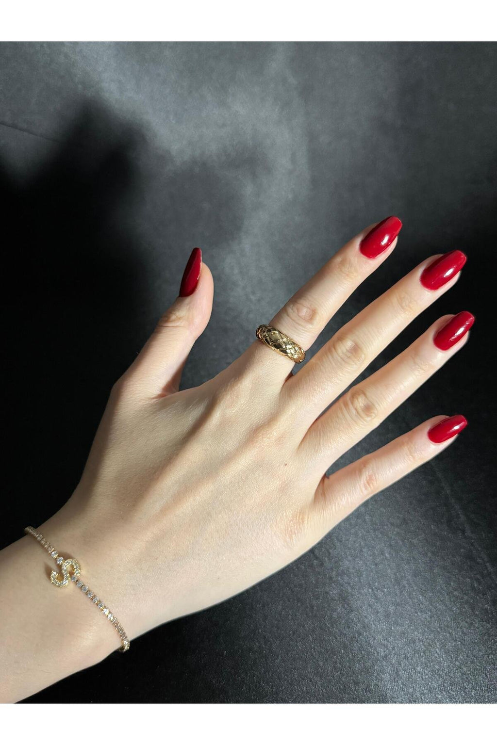 Gold Kaplama Su Yolu Harfli Bileklik