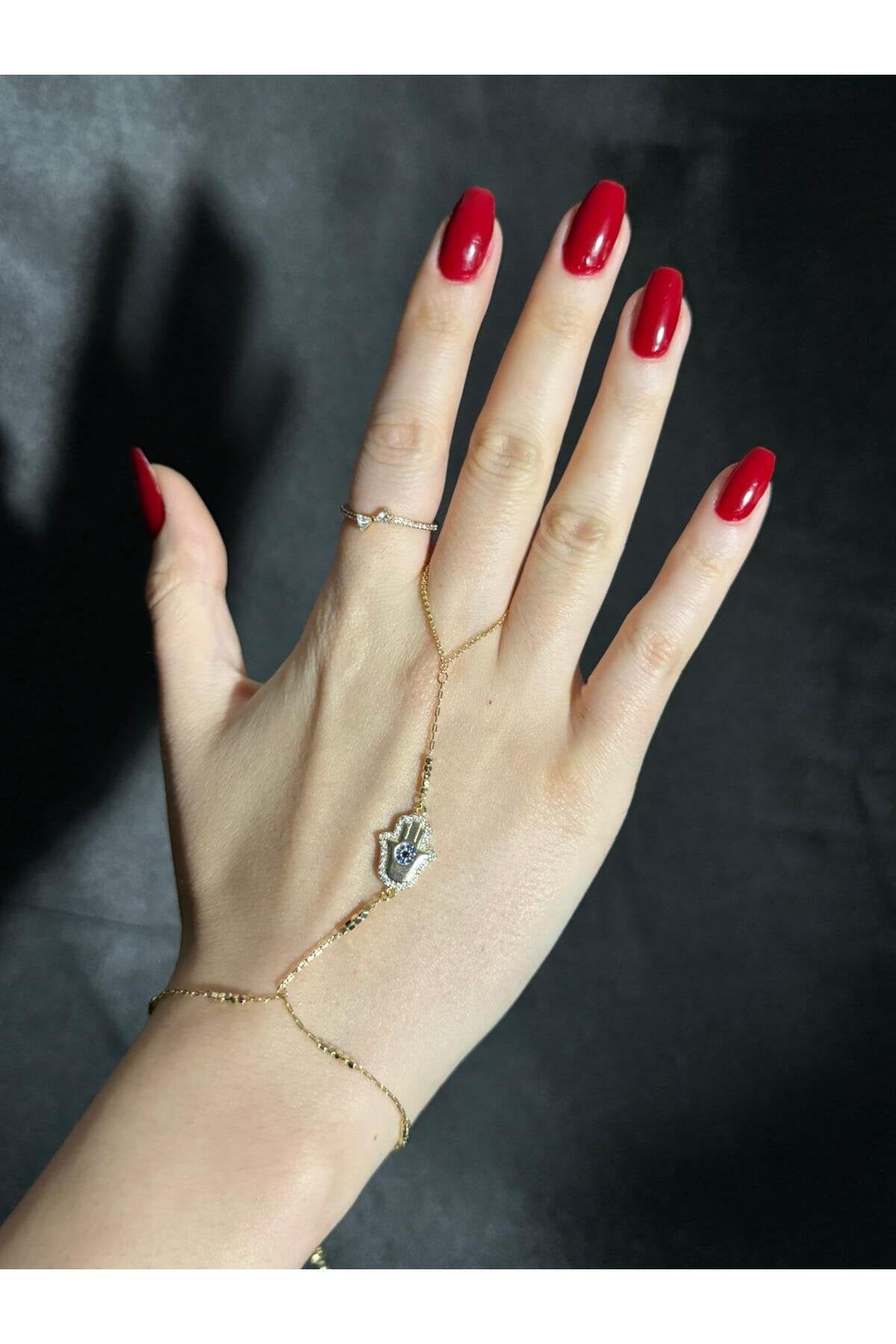 Altın Kaplama Zirkon Meryem Eli Şahmeran