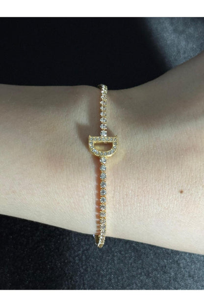 Gold Kaplama Su Yolu Harfli Bileklik