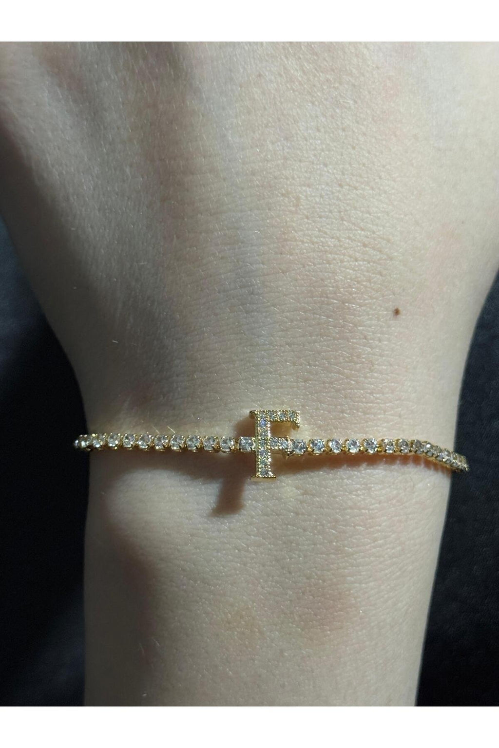 Gold Kaplama Su Yolu Harfli Bileklik