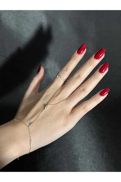 Altın Kaplama Mavi Taşlı Şahmeran